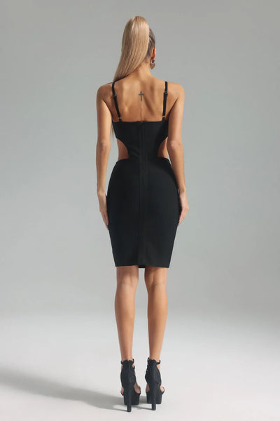 Phoebe Heart Diamond Decorated Midi Bandage Dress