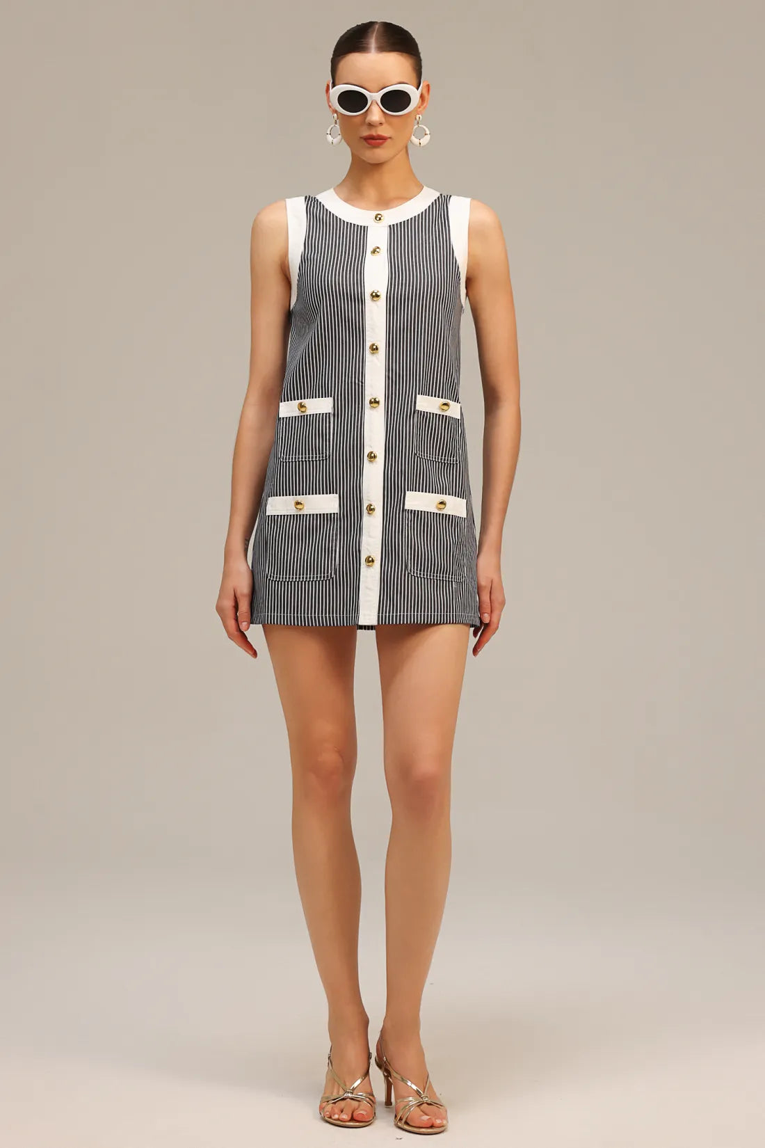 Opal Round Neck Sleeveless Mini Dress