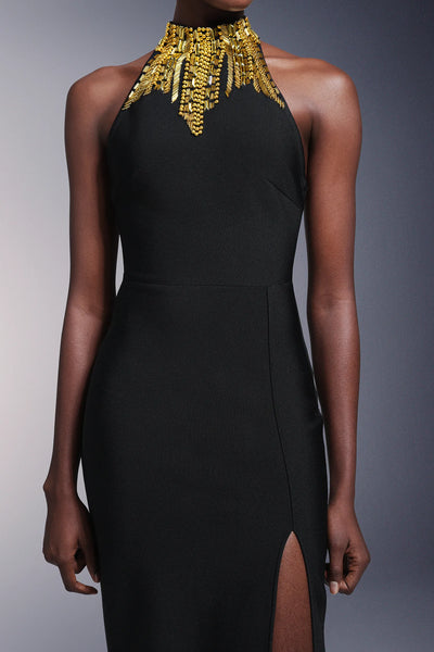 Tahoe High Slit Backless Bandage Long Dress