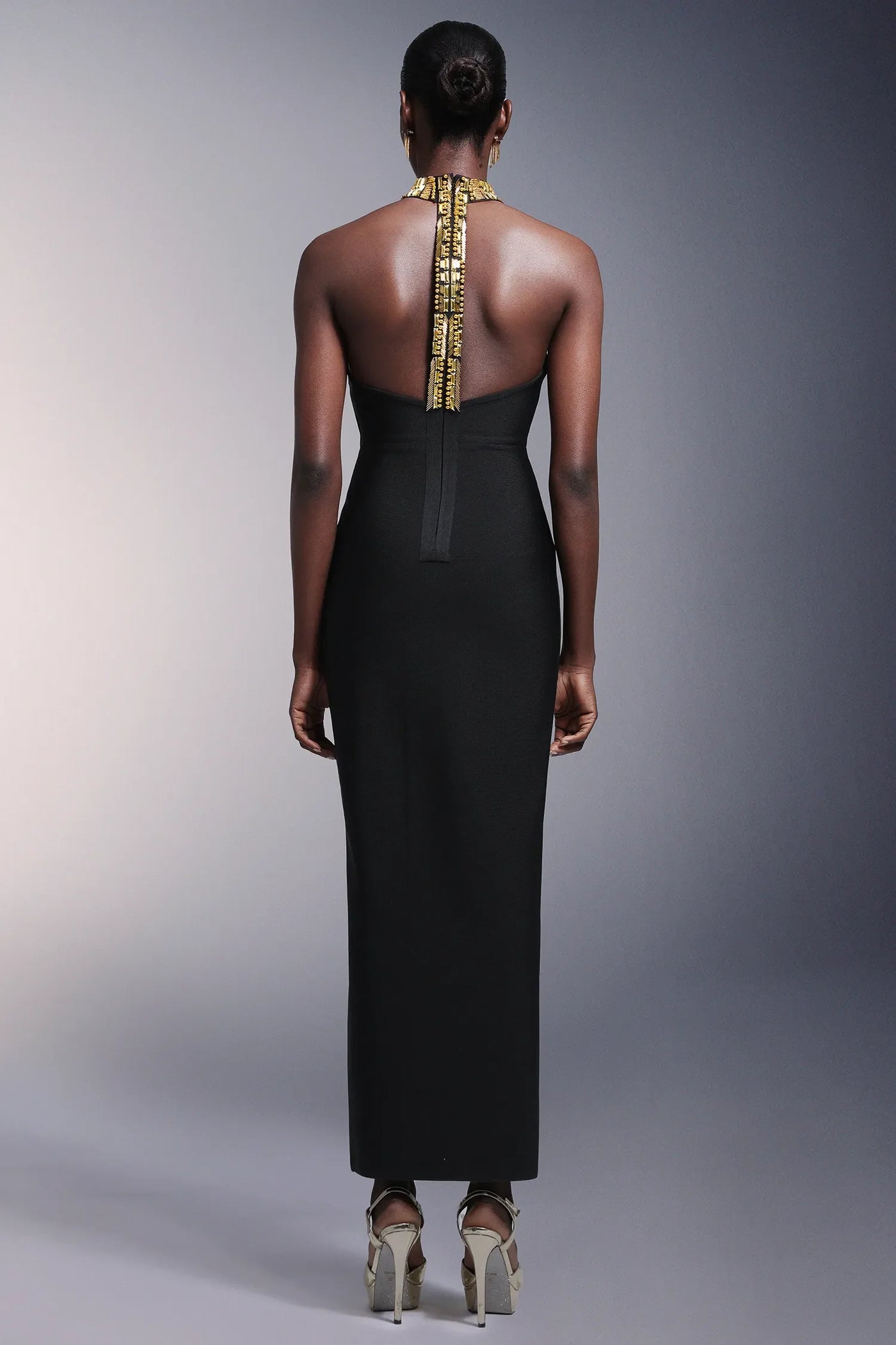 Tahoe High Slit Backless Bandage Long Dress