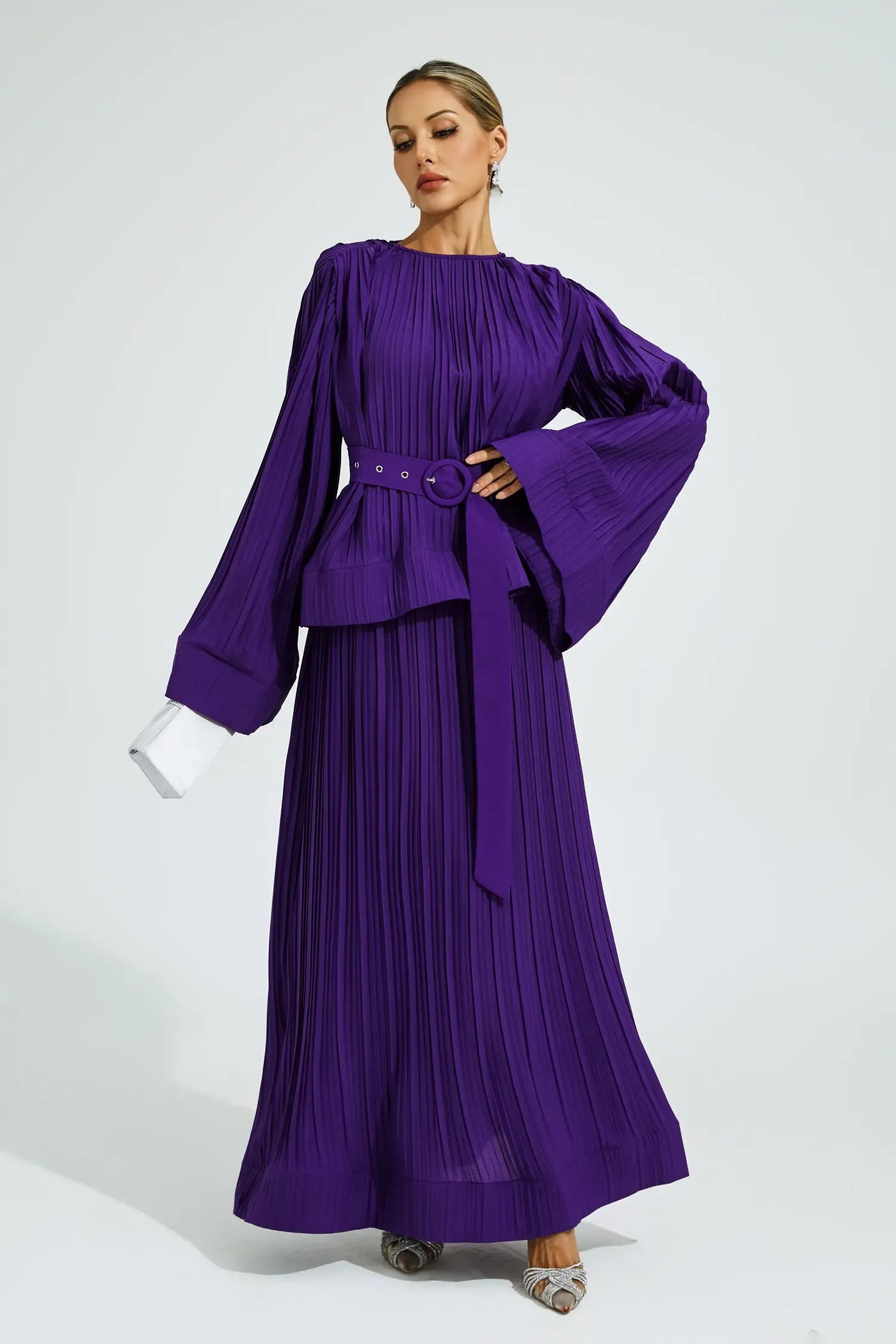 Gaskell Mor Belted Ruffled Set