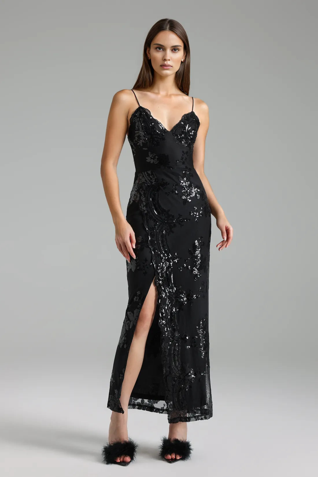 Jaylee Strapless High Split Long Dress