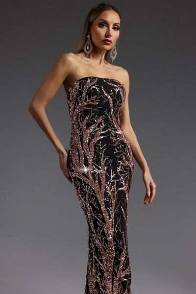 Kaylee Sleeveless Sequin Long Dress
