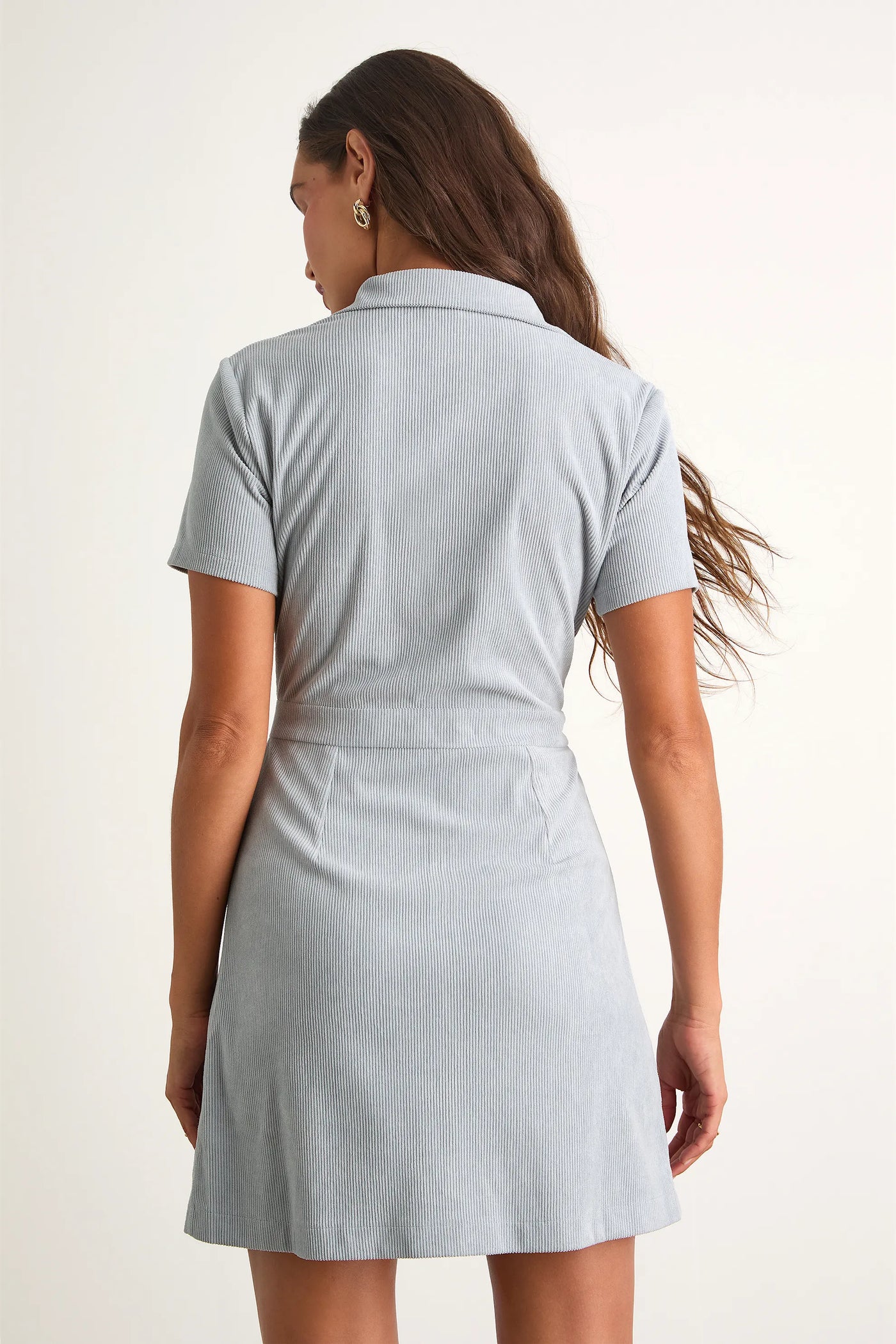 Go-Getter Girl Corduroy Mini Dress With Pockets