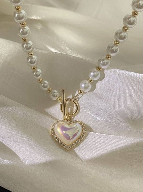 Pearl Heart Necklace