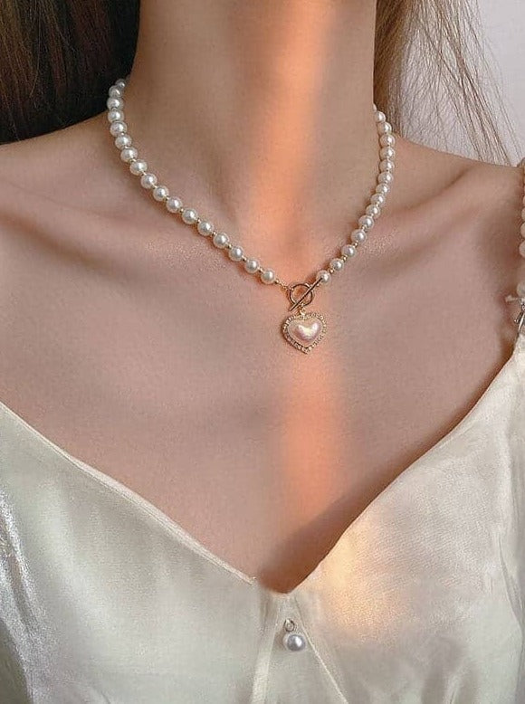 Pearl Heart Necklace
