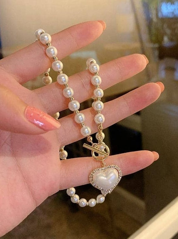 Pearl Heart Necklace