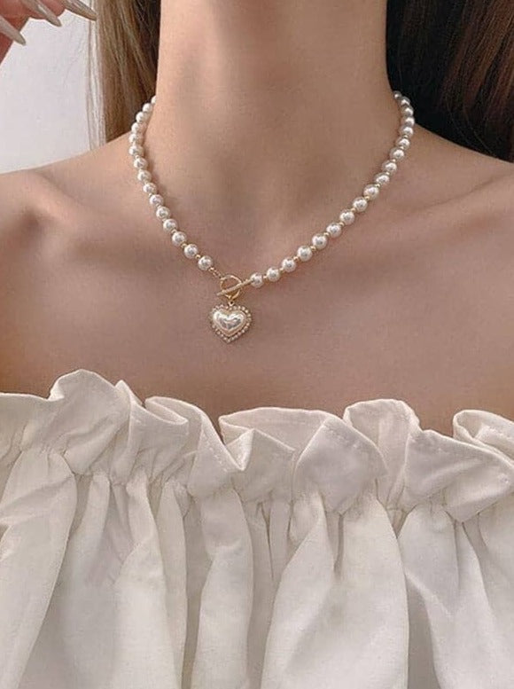 Pearl Heart Necklace
