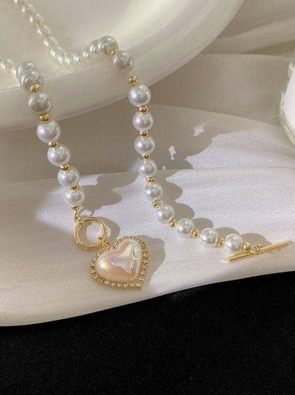 Pearl Heart Necklace
