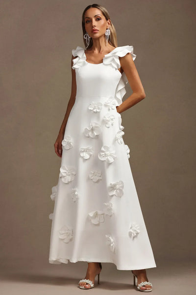 Mistress Halter Floral Tiered Long Dress