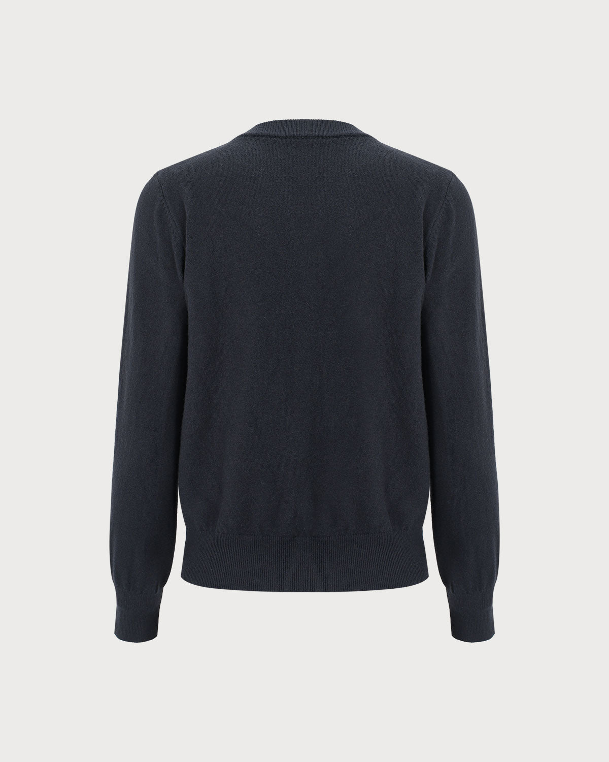 Gray Single Button Ribbed Knitted Cardigan