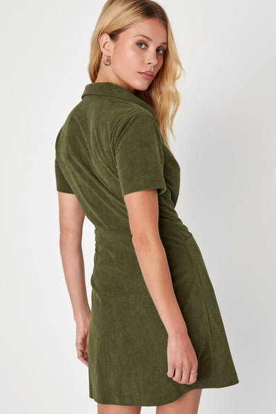 Go-Getter Girl Corduroy Mini Dress With Pockets