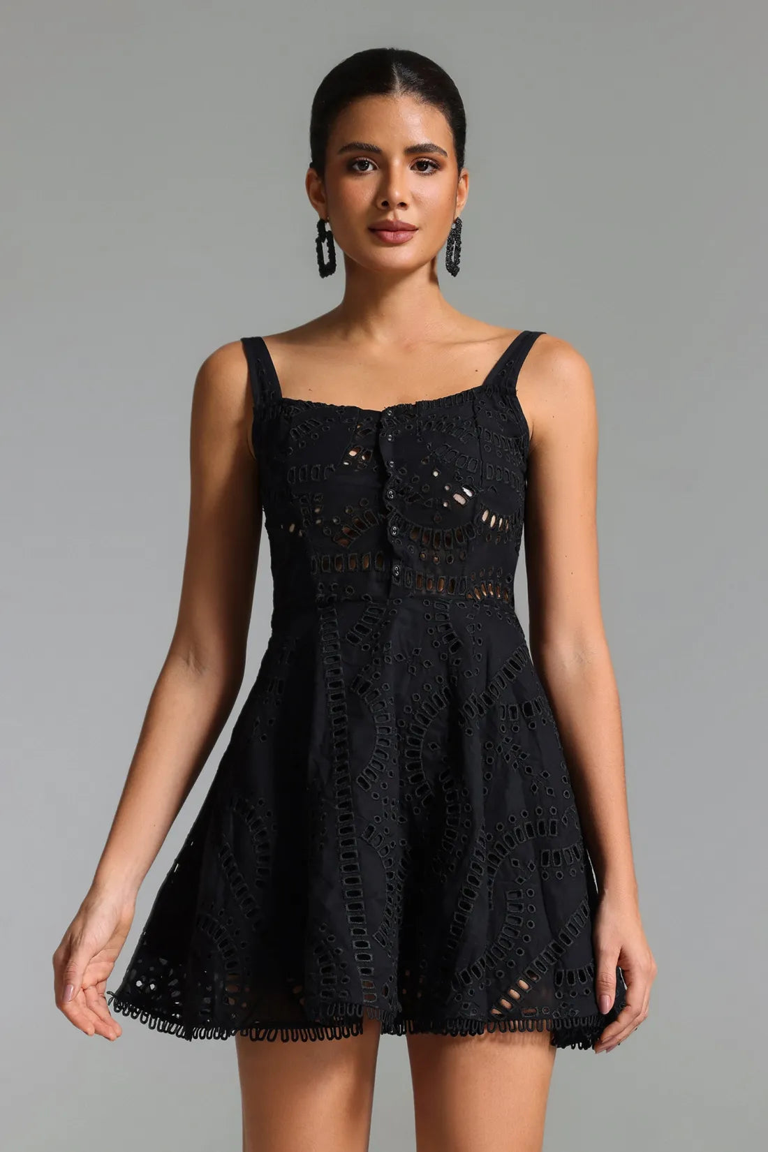 Ikara Halter Lace Mini Dress