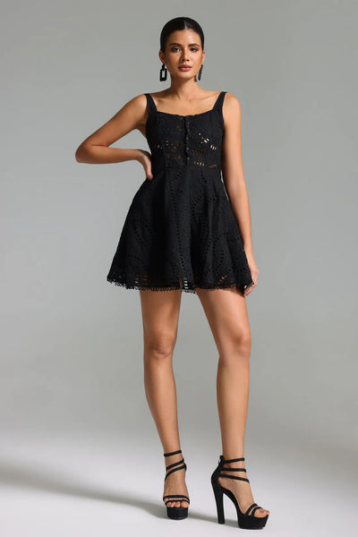 Ikara Halter Lace Mini Dress